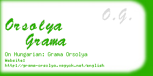 orsolya grama business card